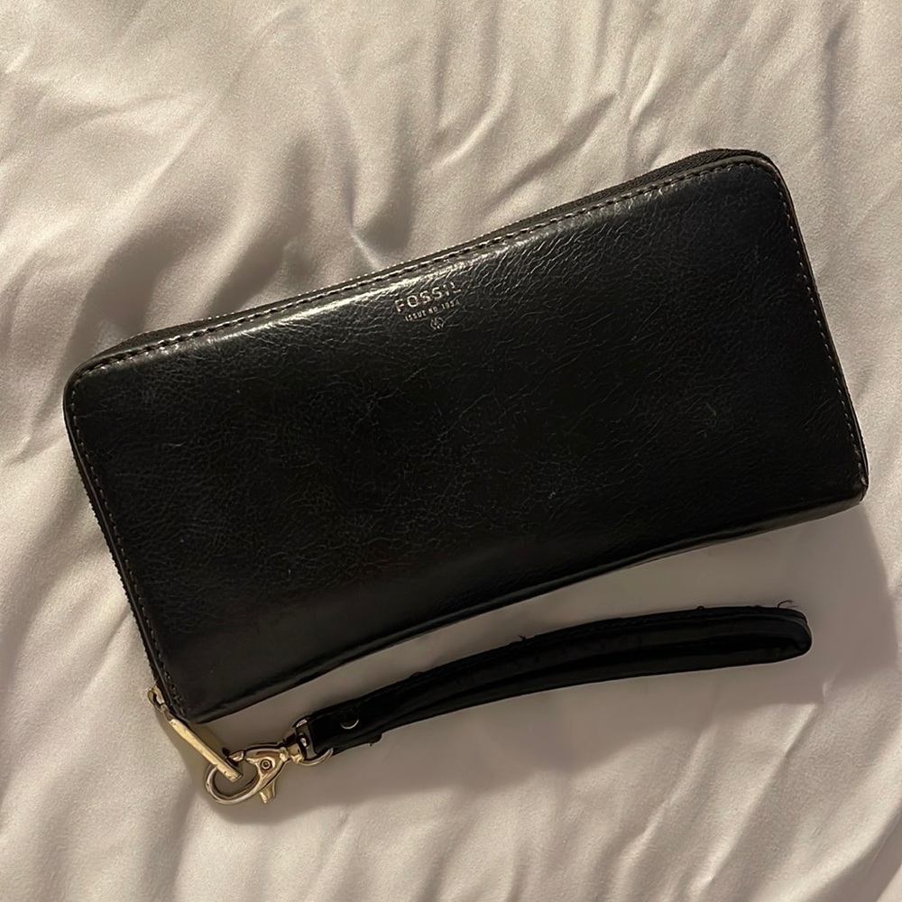 FOSSIL BLACK LEATHER WALLET